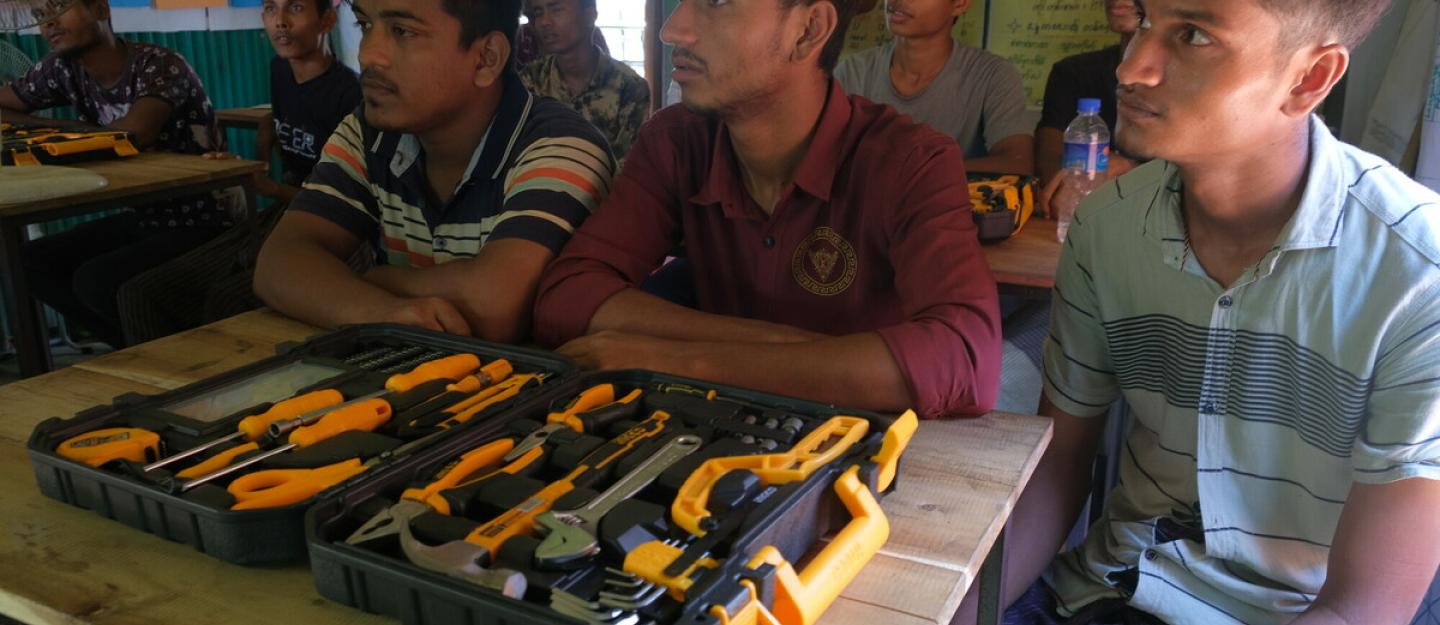 Rohingya youth are looking for vocational training and income-generation opportunities