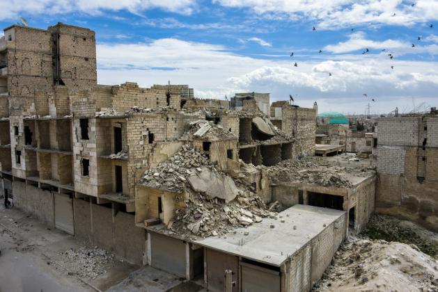 Buildings in Aleppo, Syria damaged by the 2023 earthquakes
